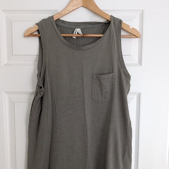 Pact Organic Cotton Maternity Slub Pocket Tank in Mink Gray - Picture 1 of 3